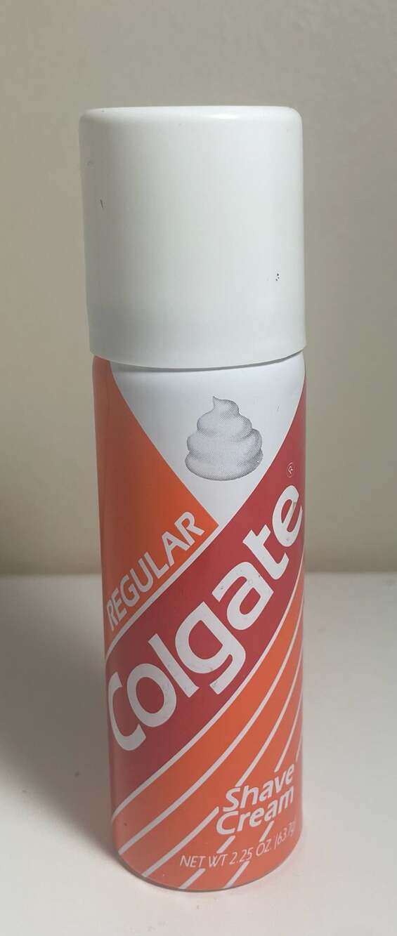 Vintage Colgate Instant Regular Travel Shave Cream 2.2oz Palmolive Film Prop NOS